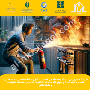 كشف تسربات الغاز المركزي بالقصيم